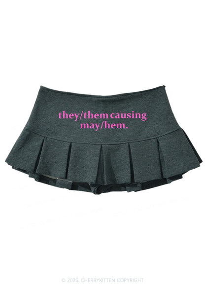 They Causing May Pride Y2K Mini Pleated Skirts Cherrykitten