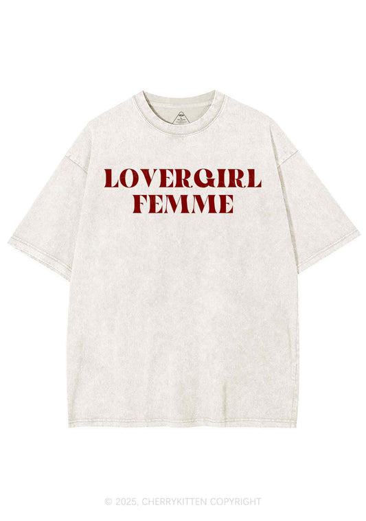 Lovergirl Femme Pride Y2K Shirts Washed Tee Cherrykitten