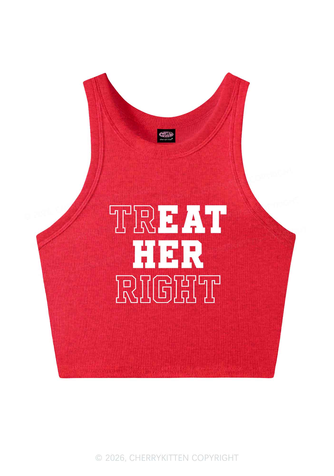 Eat Her Right Pride Y2K Crop Tank Top Cherrykitten