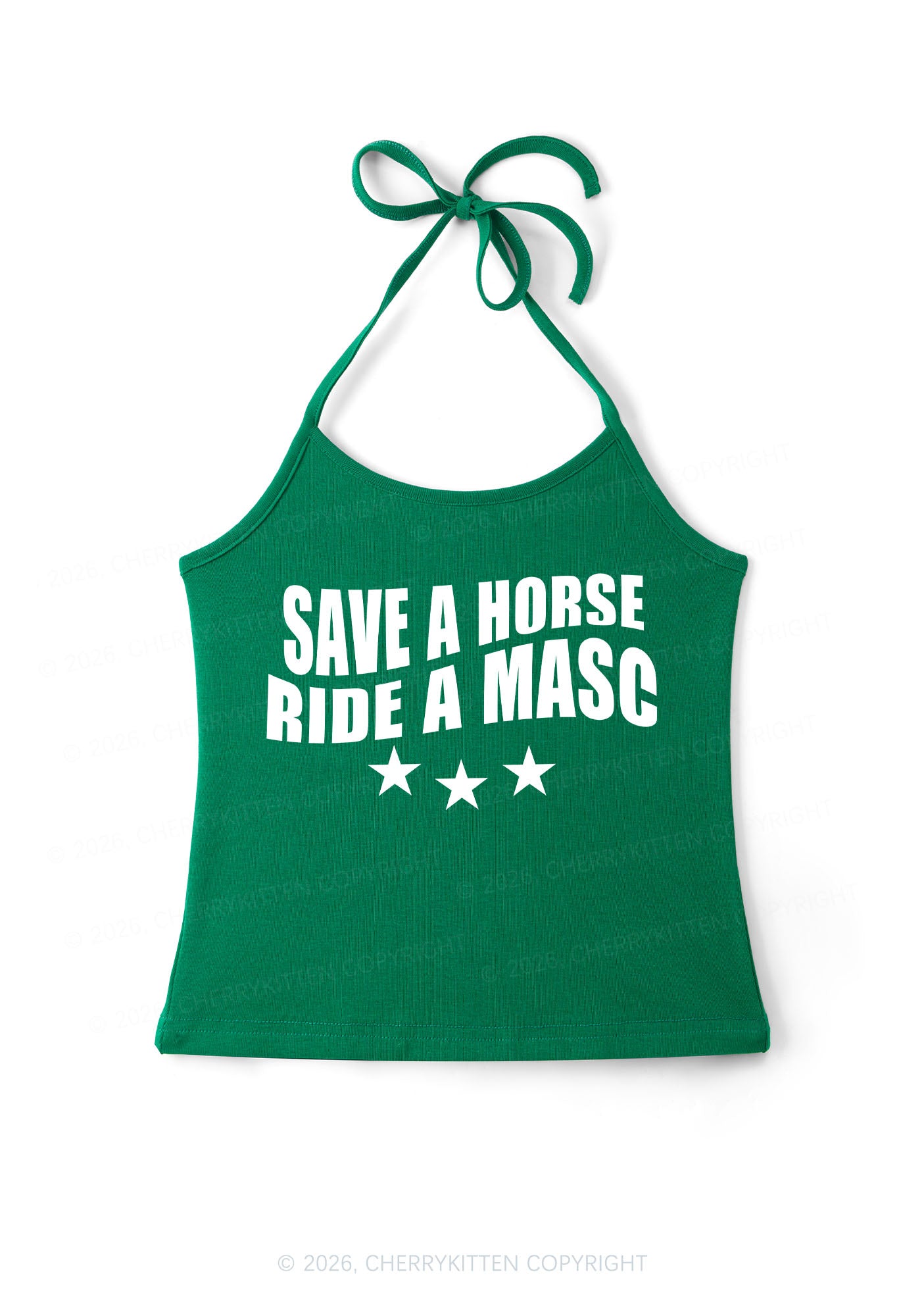 Ride A Masc Pride Y2K Halter Neck Cami Cherrykitten