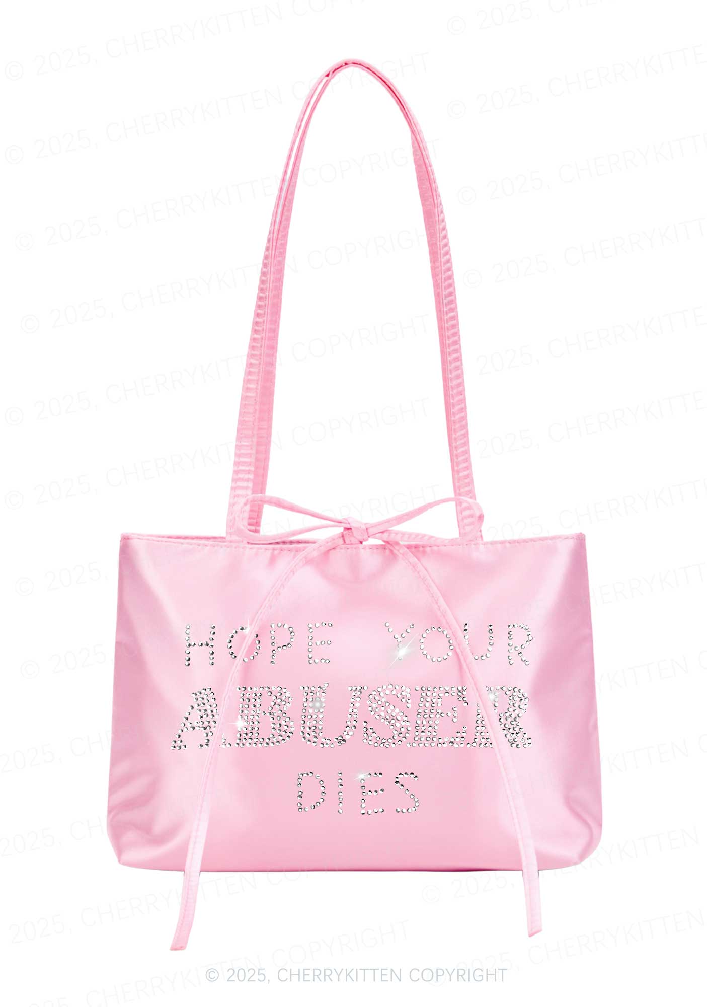 Rhinestone Abuser Dies Y2K Satin Bags Cherrykitten