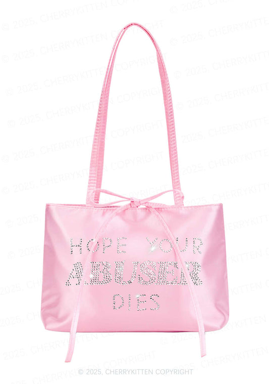 Rhinestone Abuser Dies Y2K Satin Bags Cherrykitten