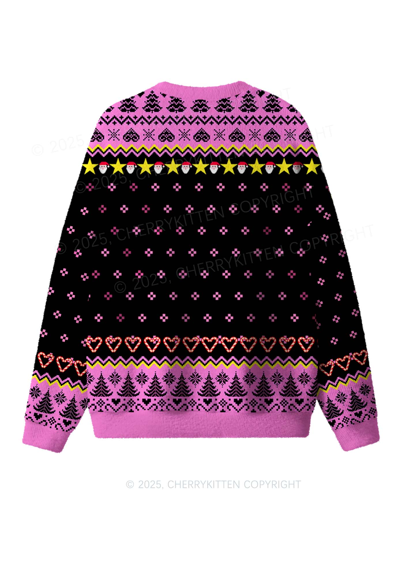 Ho Ho Ho Bxxches Y2K Christmas Knit Sweatshirt Cherrykitten