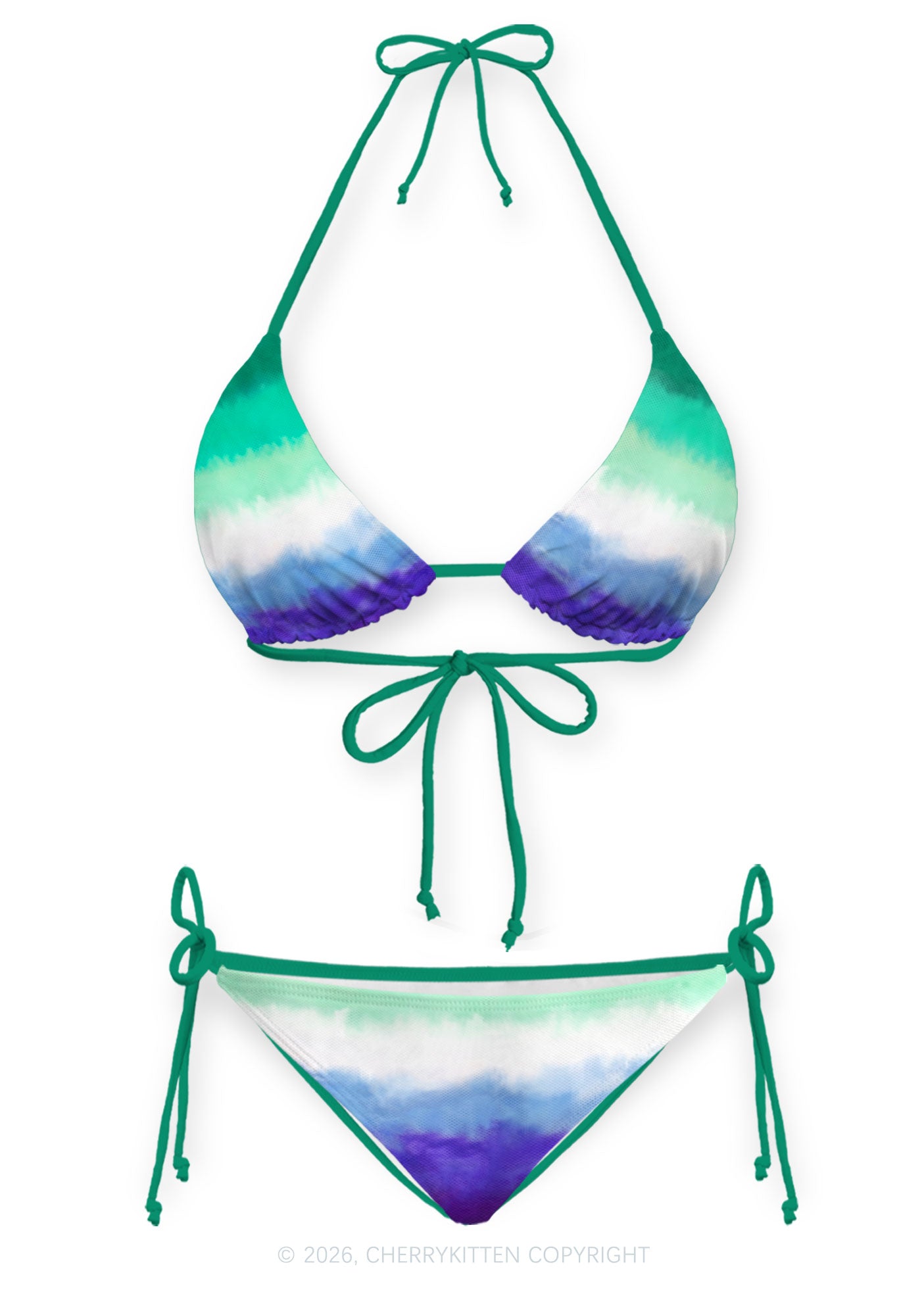 Gay Flag Pride Y2K Print Bikini Set Cherrykitten