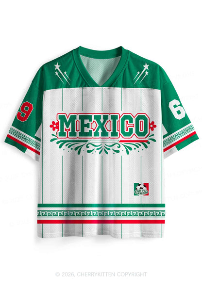 Custom Mexico Floral Stripe Y2K Sport Jersey Shirts Cherrykitten