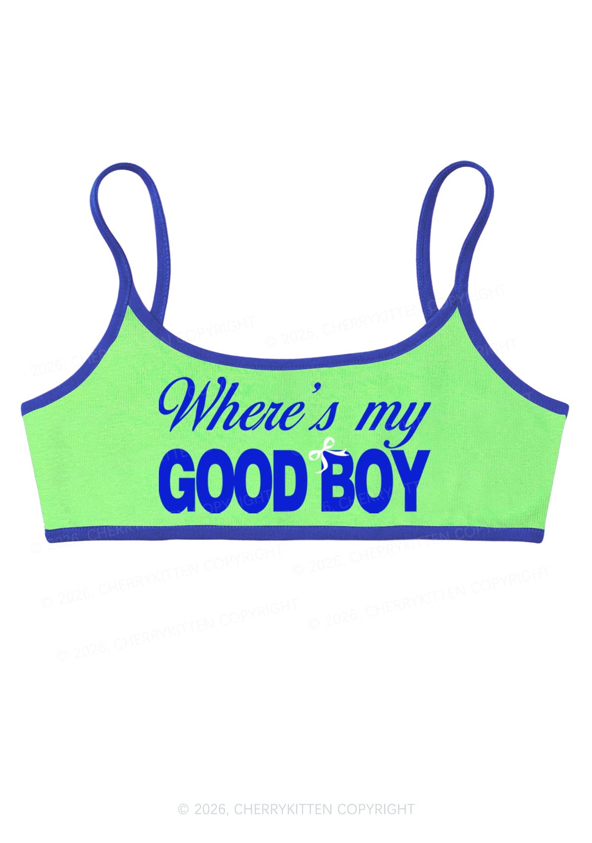 Wheres My Good Boy Y2K Super Crop Cami Cherrykitten