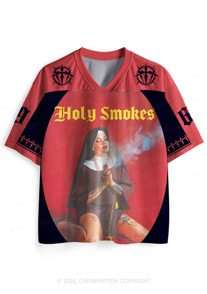 Holy Smokes Y2K Sport Jersey Shirts Cherrykitten