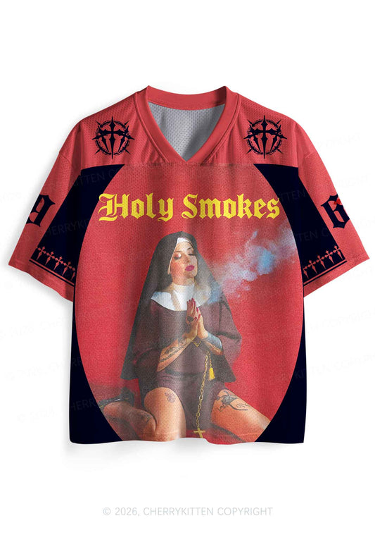 Holy Smokes Y2K Sport Jersey Shirts Cherrykitten