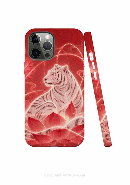 White Tiger Red Lotus Y2K Phone Case Cherrykitten