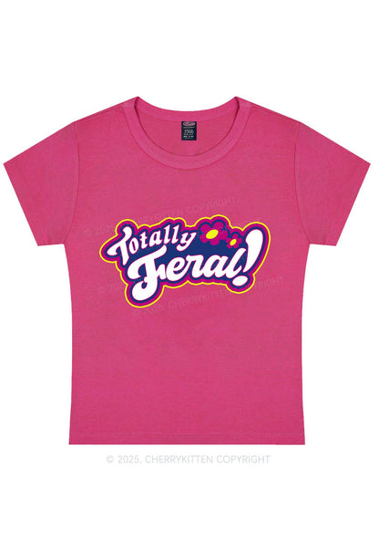 Totally Feral Y2K Baby Tee Cherrykitten