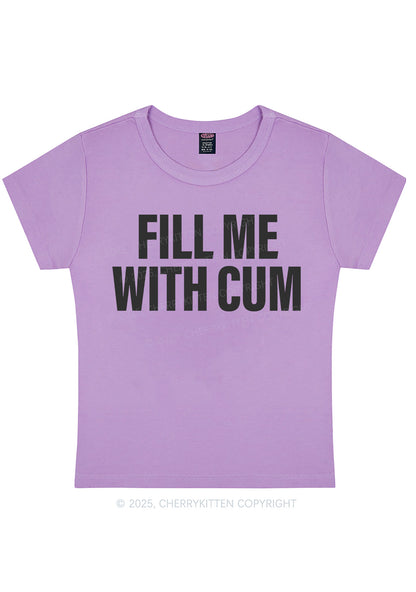 Curvy Fill Me With Cxm Y2K Baby Tee Cherrykitten