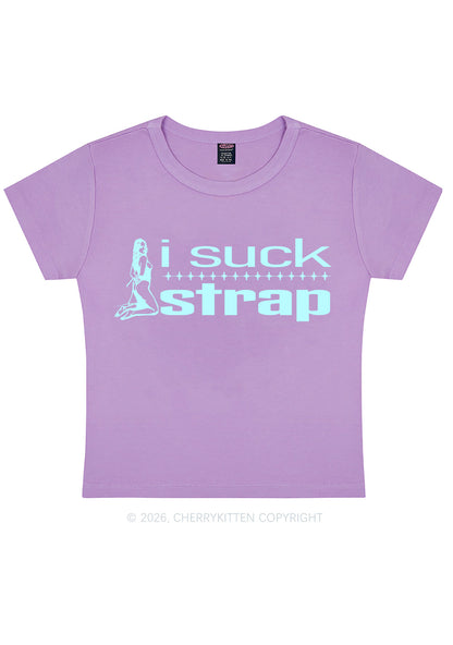 I Suck Strap Y2K Baby Tee Cherrykitten
