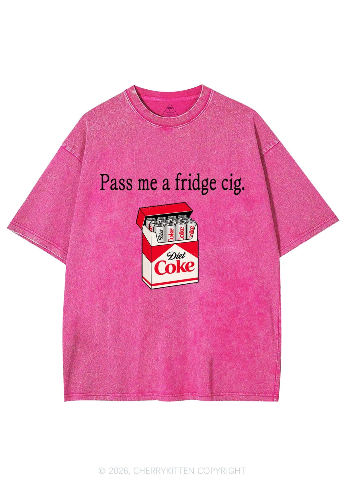 Pass Me Fridge Cig Y2K Shirts Washed Tee Cherrykitten