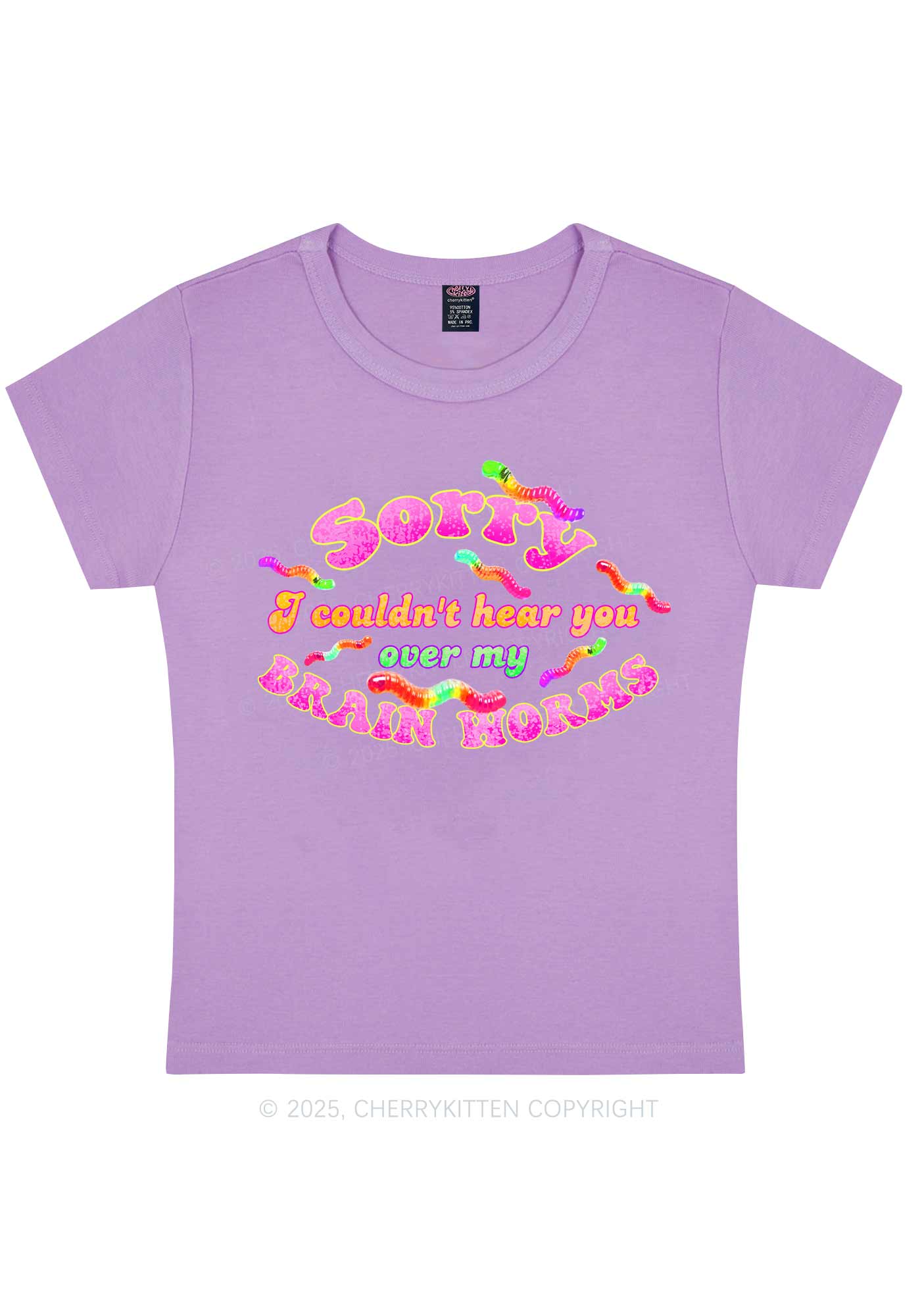 Brain Worms Y2K Baby Tee Cherrykitten