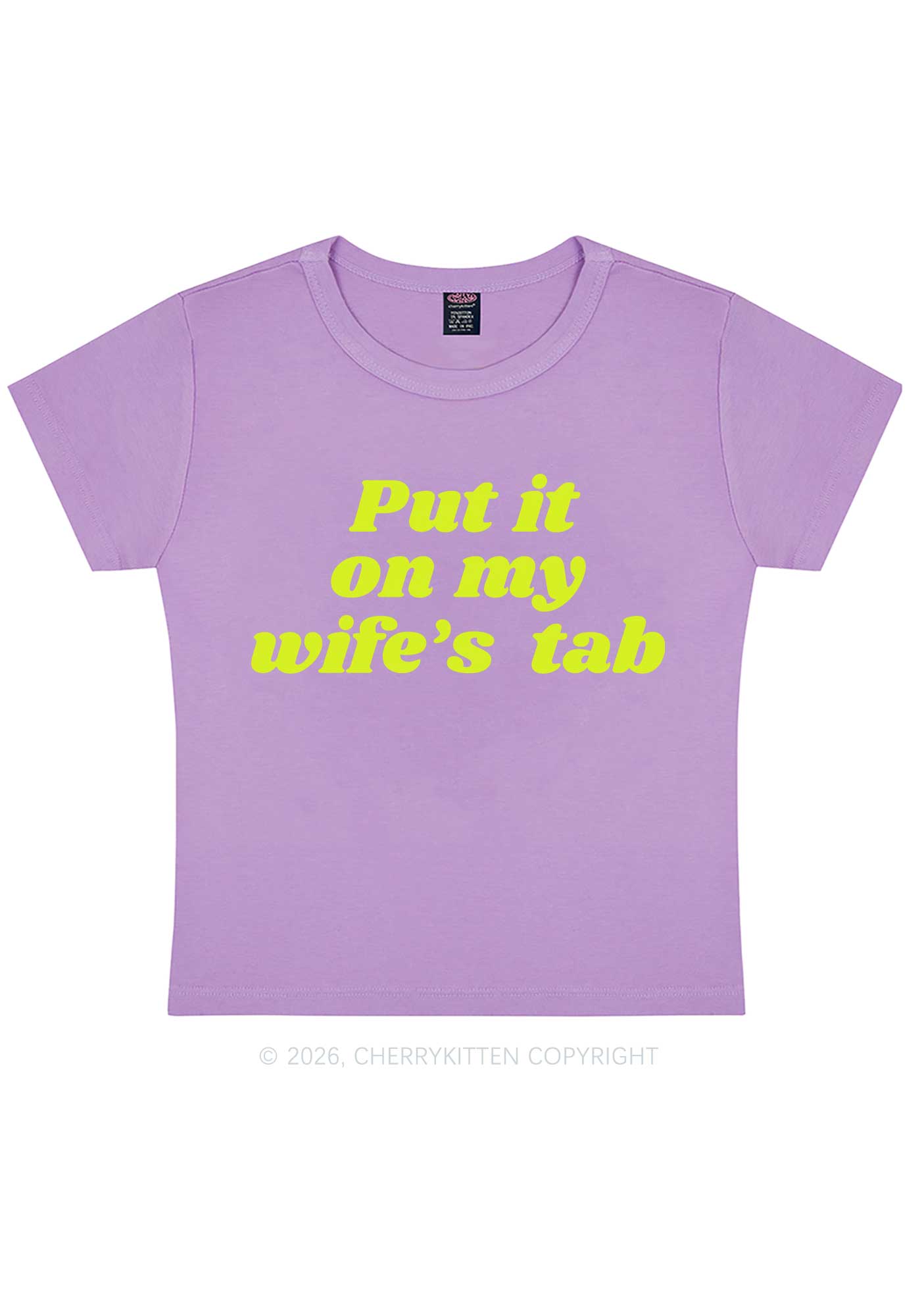 Put It On My Wifes Tab Pride Y2K Baby Tee Cherrykitten