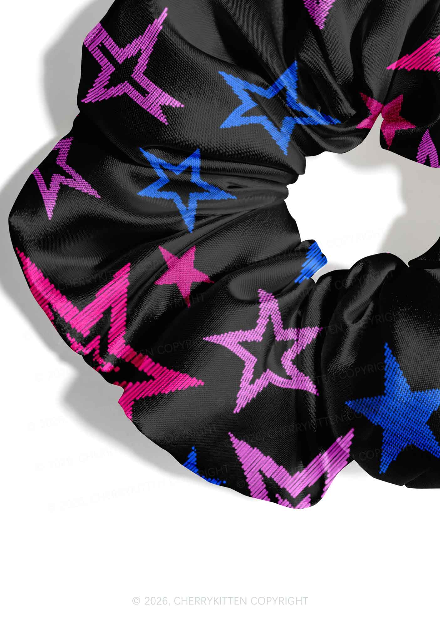 Bisexual Star Pride Y2K Hair Scrunchie Cherrykitten