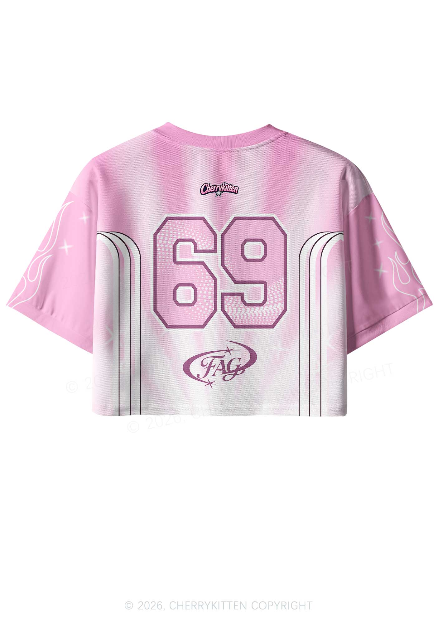 Worlds Faggest Fag Pride Y2K Crop Sport Jersey Shirts Cherrykitten