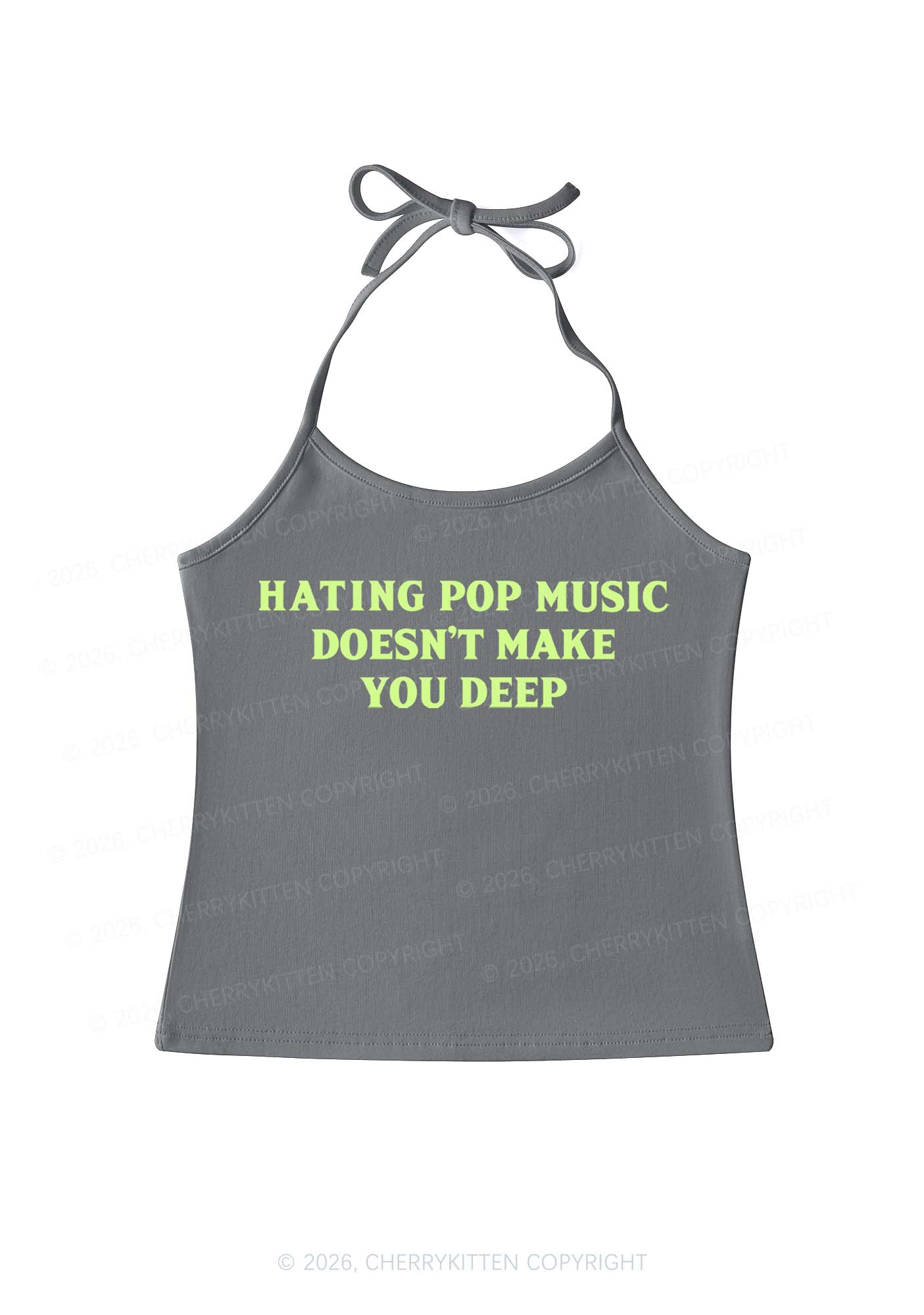 Hating Pop Music Y2K Halter Neck Cami Cherrykitten