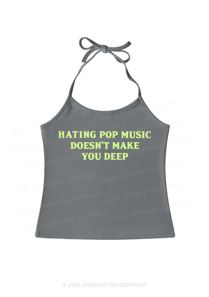 Hating Pop Music Y2K Halter Neck Cami Cherrykitten