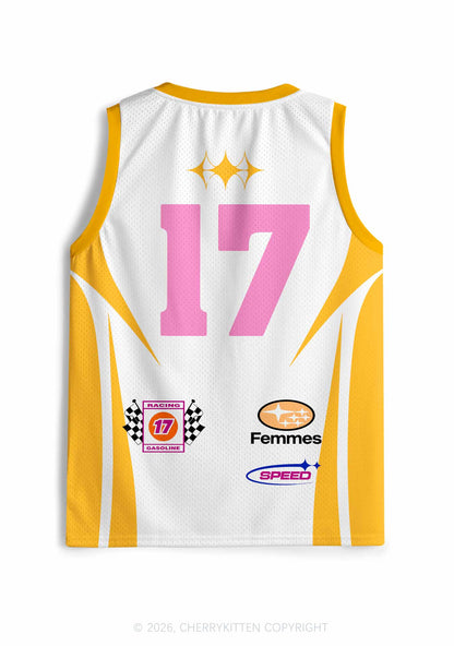 Orange I Let Femmes Top Me Pride Y2K Sport Jersey Tank Cherrykitten