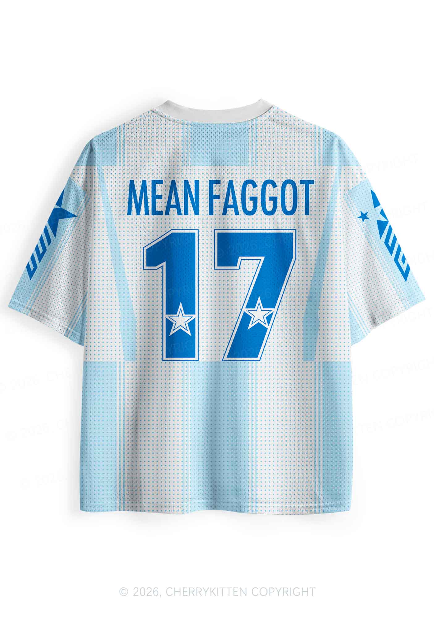 Blue Mean Faggot Pride Y2K Sport Jersey Shirts Cherrykitten