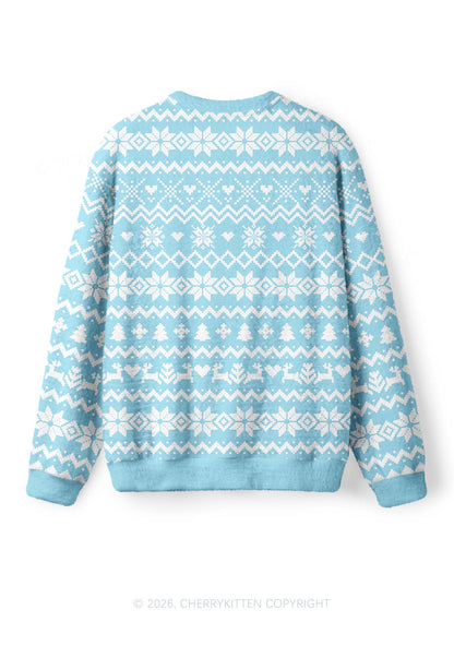Father Figure Y2K Christmas Knit Sweatshirt Cherrykitten