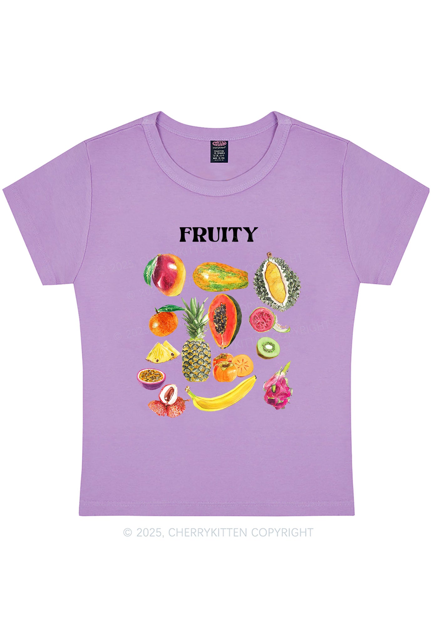 Curvy Fruity Y2K Baby Tee Cherrykitten