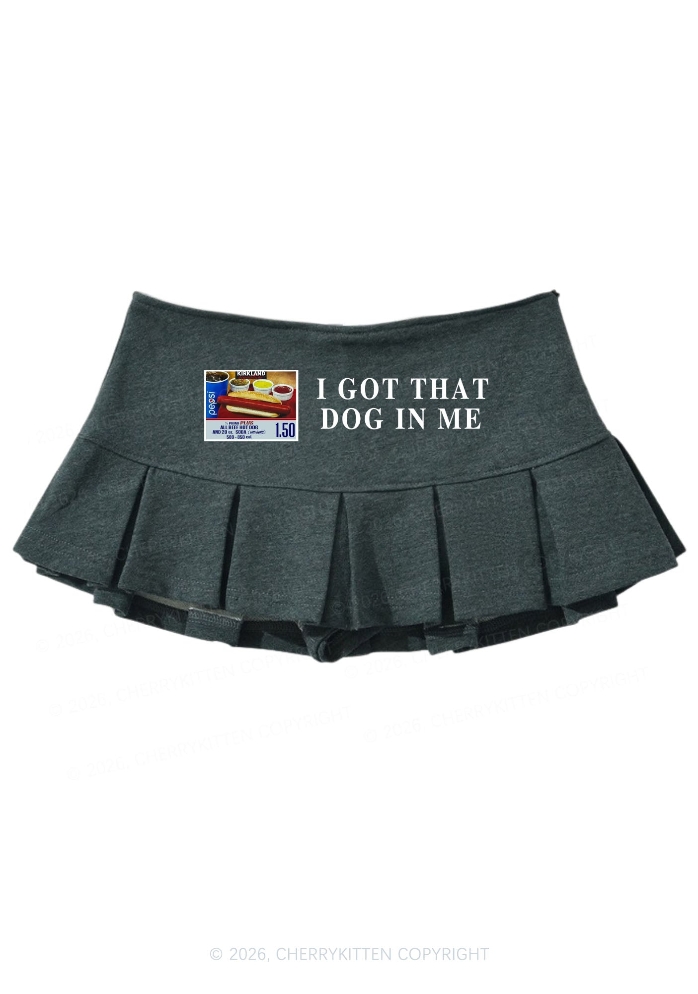 I Got That Hot Dog In Me Y2K Mini Pleated Skirts Cherrykitten
