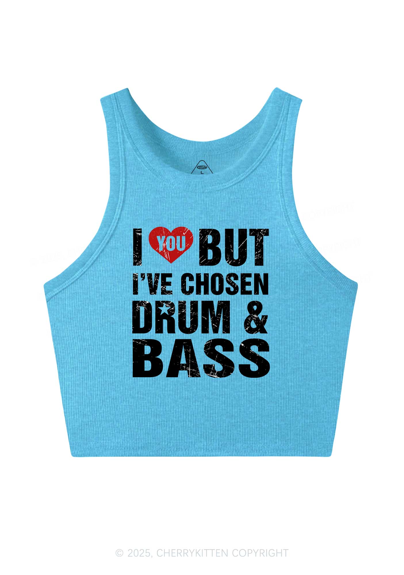 Chosen Drum And Bass Y2K Crop Tank Top Cherrykitten