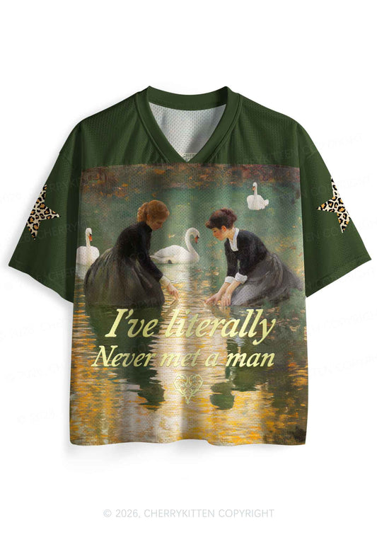Literally Never Met A Man Pride Y2K Sport Jersey Shirts Cherrykitten