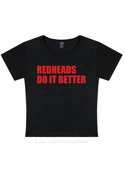 Curvy Redheads Do It Better Y2K Baby Tee Cherrykitten