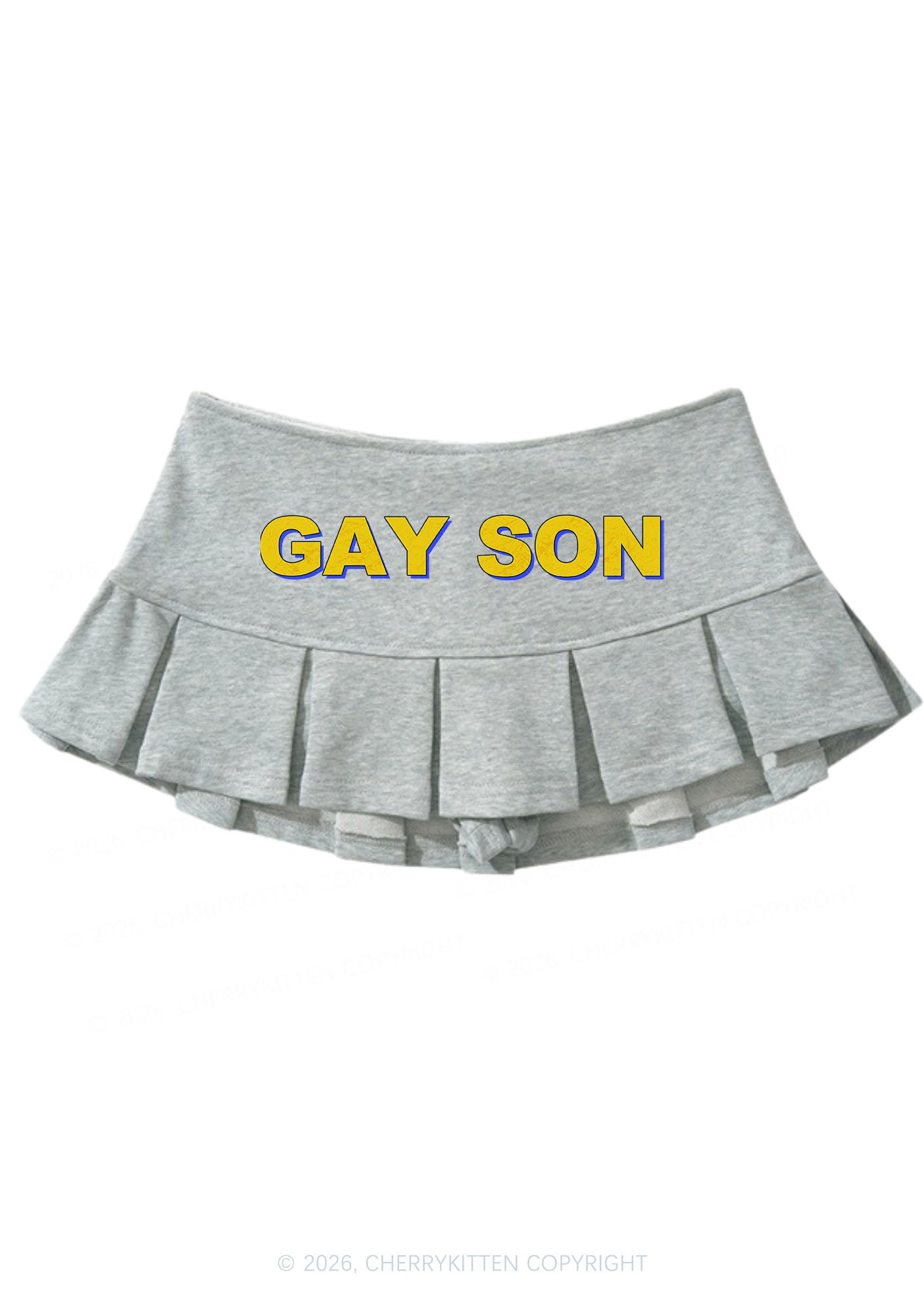Gay Son Pride Y2K Mini Pleated Skirts Cherrykitten