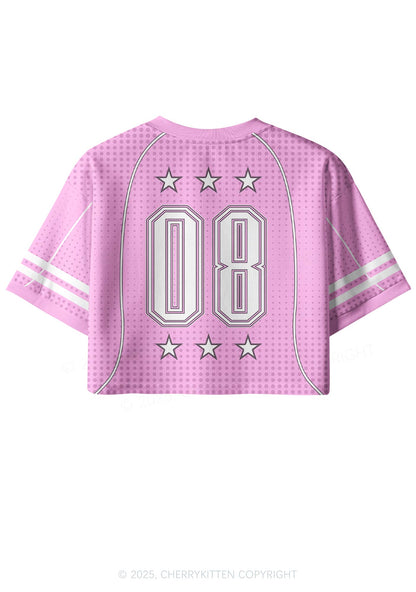 Custom Pink Star Ketamxxe Y2K Crop Sport Jersey Shirts Cherrykitten