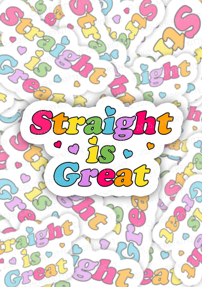 Straight Is Great Pride 1Pc Y2K Sticker Cherrykitten