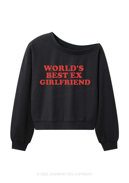 Best Ex Girlfriend Y2K Off Shoulder Sweatshirts Cherrykitten