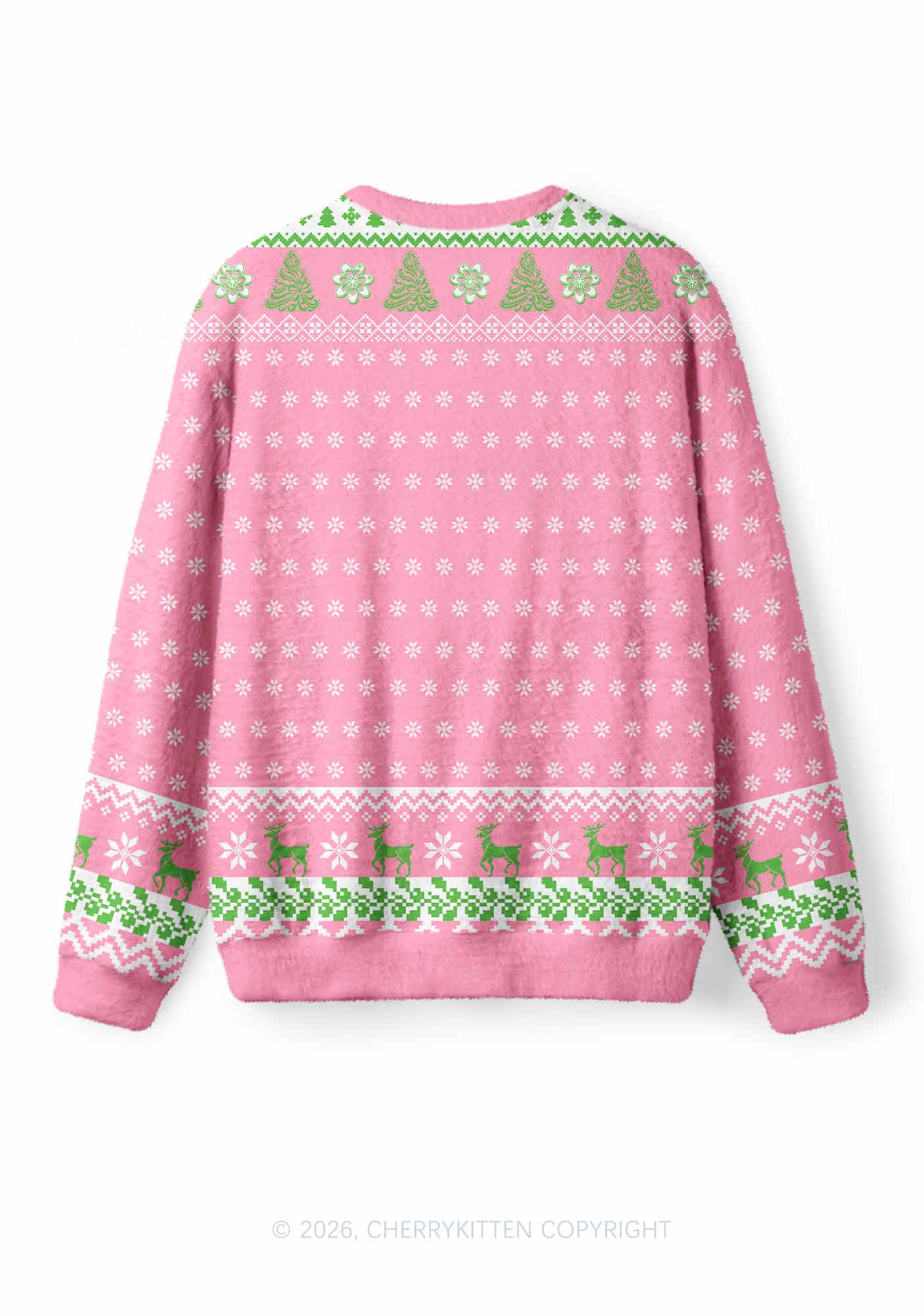 Cxxt Stars Y2K Christmas Knit Sweatshirt Cherrykitten
