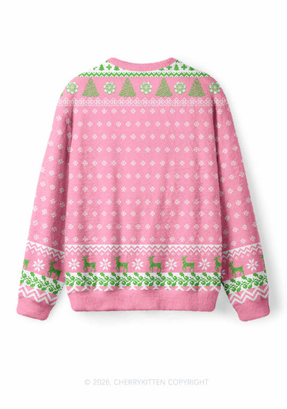 Cxxt Stars Y2K Christmas Knit Sweatshirt Cherrykitten