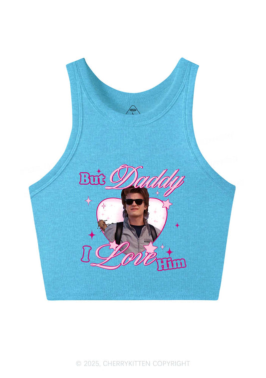 Daddy I Love Him Y2K Crop Tank Top Cherrykitten