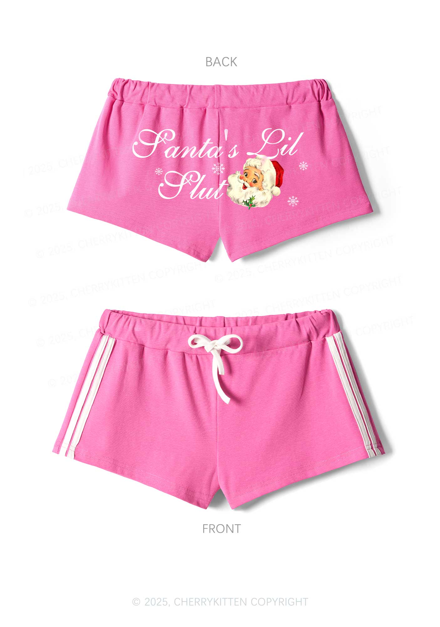 Santas Lil Slxt Christmas Y2K Drawstring Mini Shorts Cherrykitten