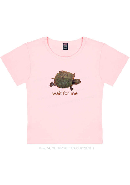 Wait For Turtle Y2K Baby Tee Cherrykitten