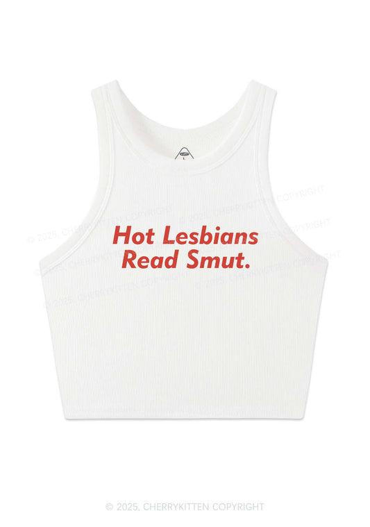 Hot Lesbians Read Smxt Y2K Crop Tank Top Cherrykitten