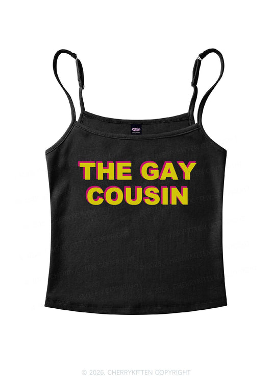 The Gay Cousin Pride Y2K Spaghetti Strap Cami Cherrykitten