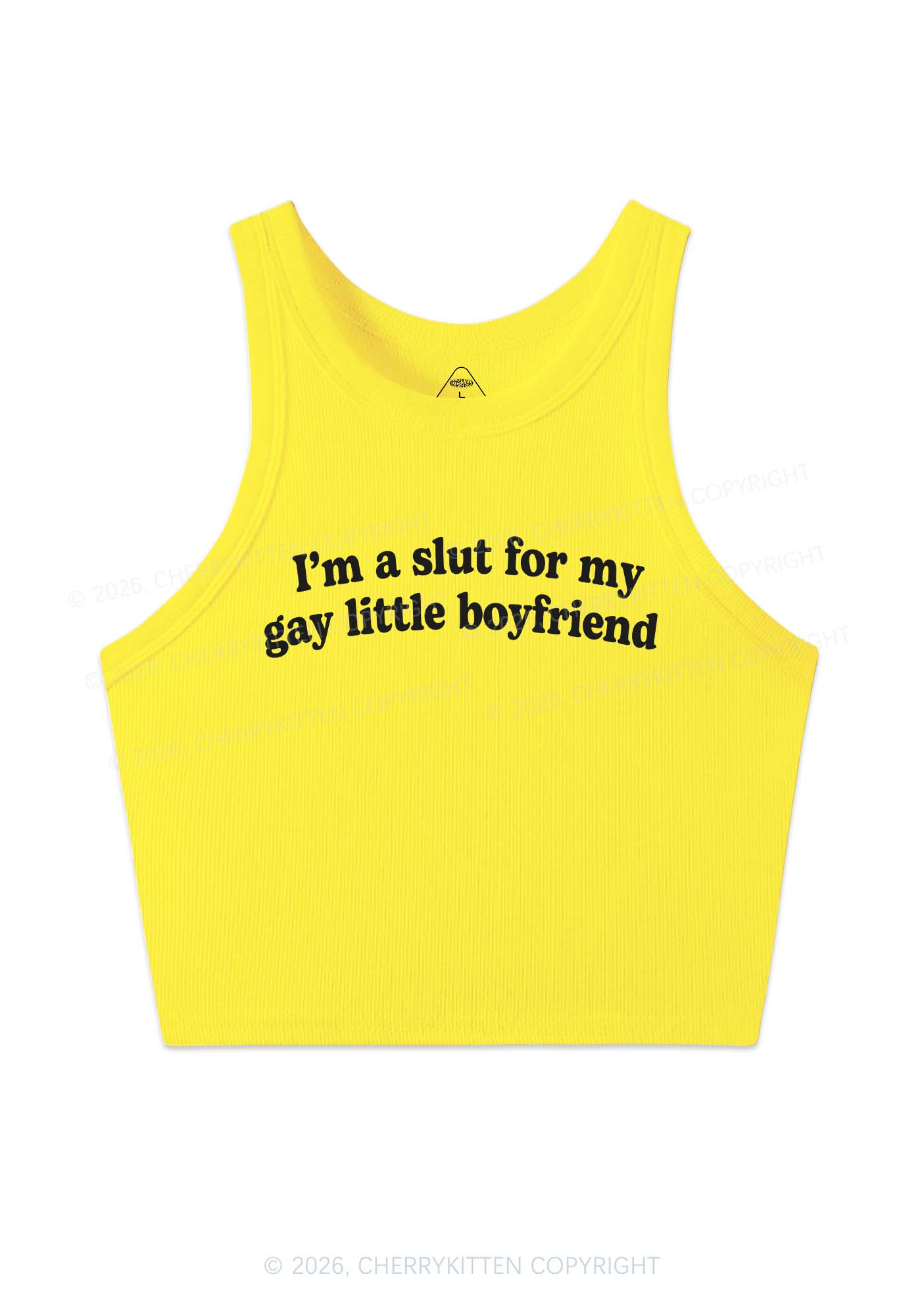 Slxt For My Gay BF Y2K Valentine's Day Crop Tank Top Cherrykitten