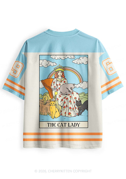The Cat Lady Y2K Sport Jersey Shirts Cherrykitten