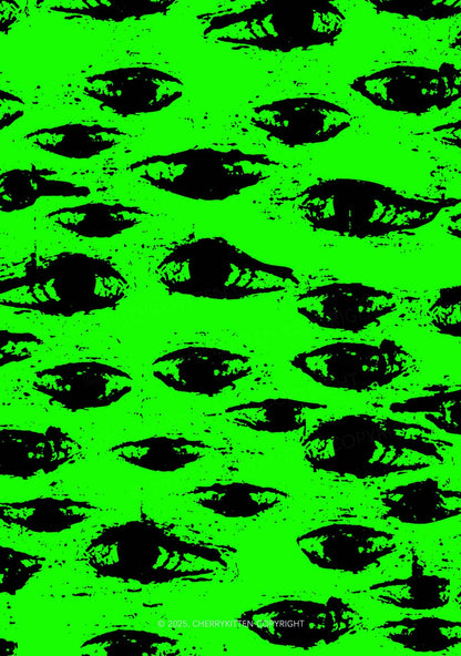 Eyes On Bright Green Y2K Mesh Muscle Tank Cherrykitten