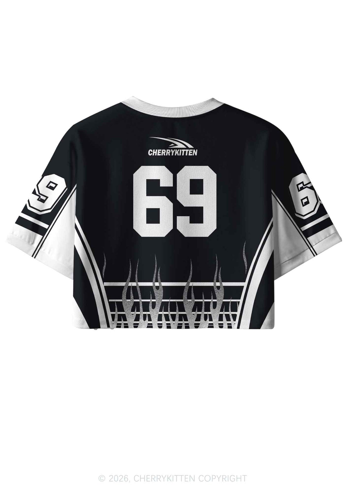 Black I Have Been Funny Y2K Crop Sport Jersey Shirts Cherrykitten