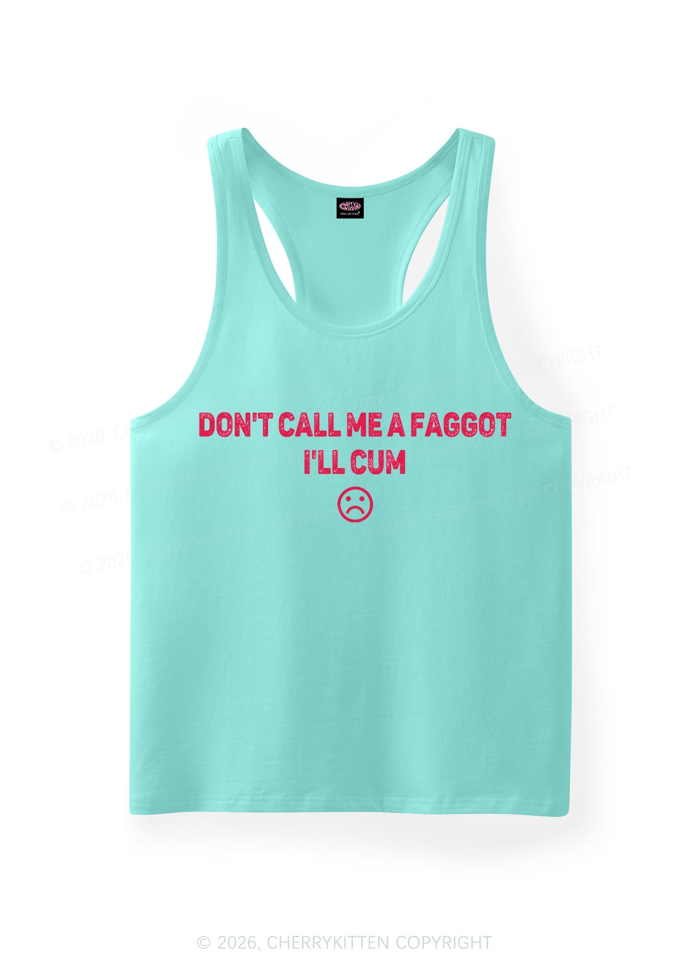 Dont Call Me Faggot Pride Y2K Men Racerback Tank Top Cherrykitten