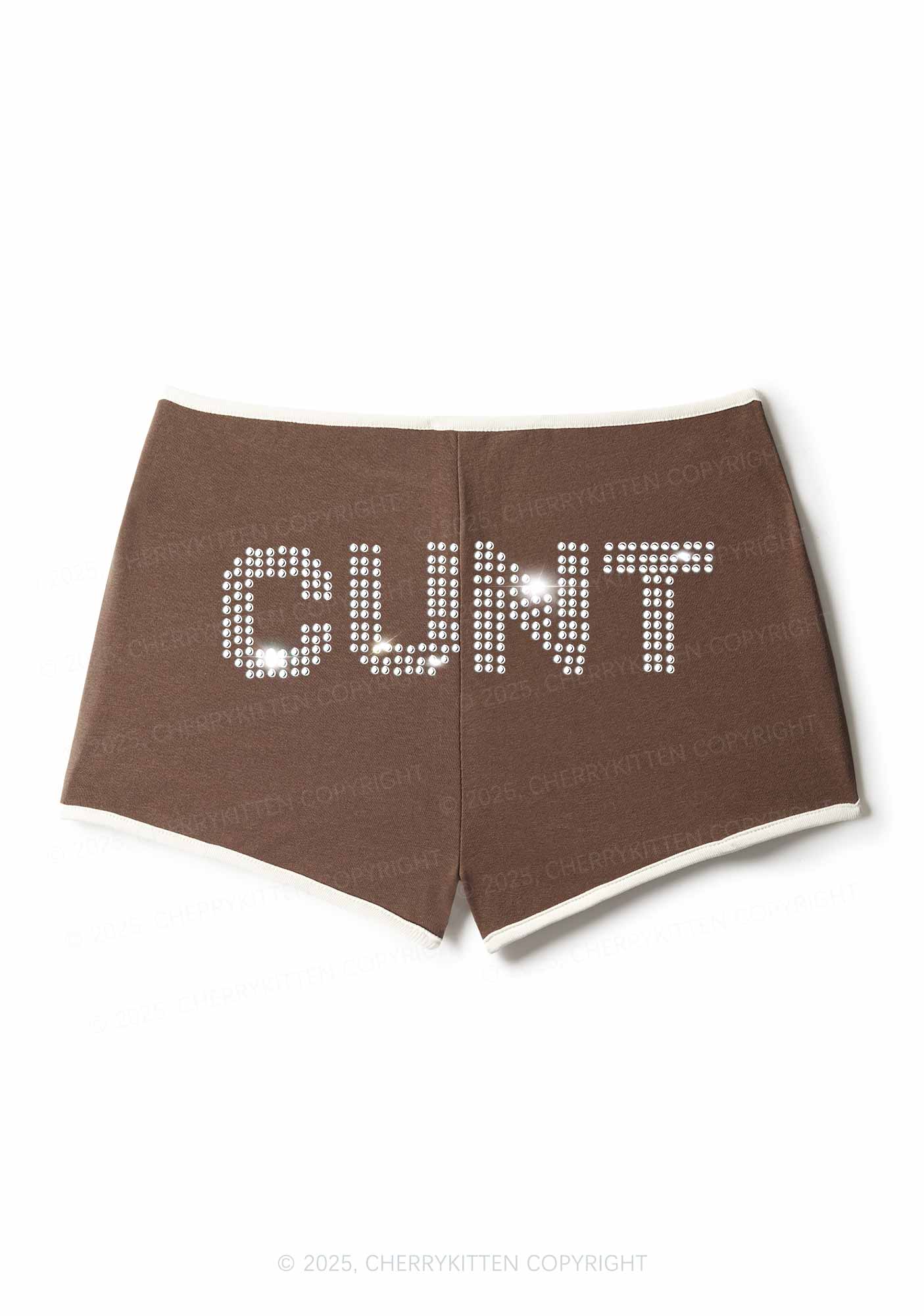Rhinestone Cxxt Y2K Booty Shorts Cherrykitten