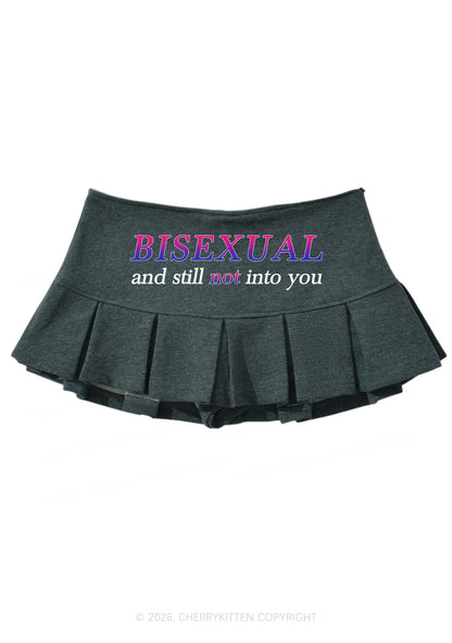 Bisexual And Still Not Into You Pride Y2K Mini Pleated Skirts Cherrykitten