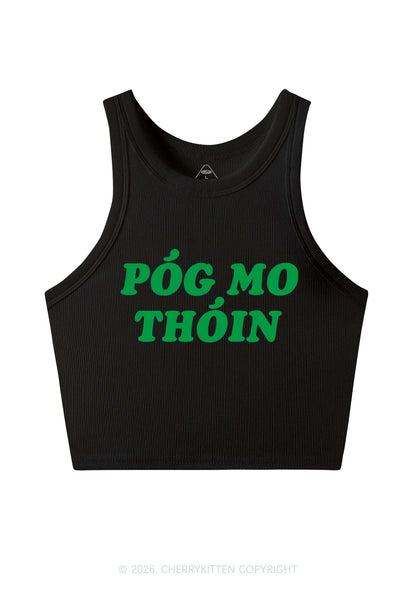 Pog Mo Thoin St Patricks Y2K Crop Tank Top Cherrykitten